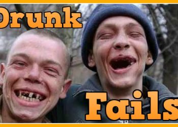 Bêbado só faz merda haha