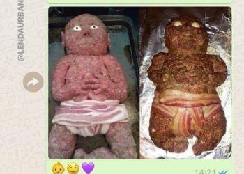 Encomenda de Bolo de Carne para chá de bebê.