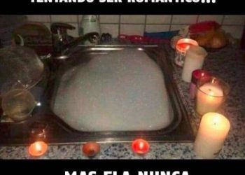 Preparação Dia dos Namorados: Preparei a água, a espuma, tudo tentando ser romântico…