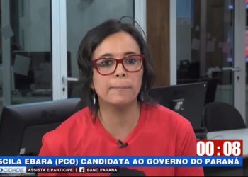 Priscila Ebara (PCO), candidata ao governo do Paraná, comete gafe ao vivo