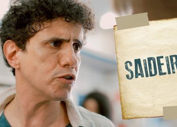 Saideira, mulher tenta convencer marido que esta bêbado.