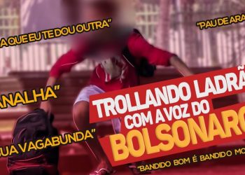 VOZ DO BOLSONARO dando susto no ladrão de mochila.
