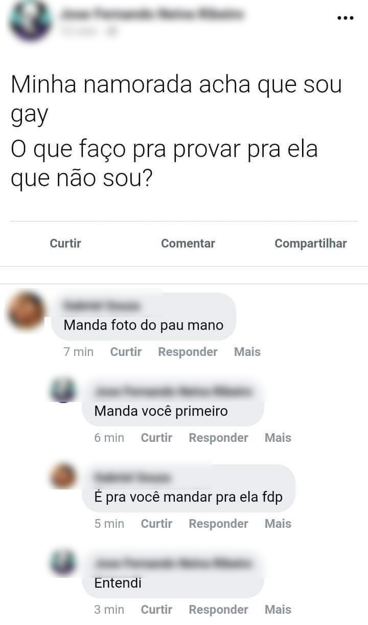 namorada acha que é gay