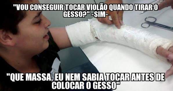 Tocar violão depois do gesso?