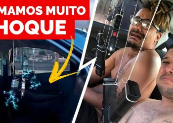 Carro com Tasers. 2 malucos em um carro em movimento e CHEIO DE TASER