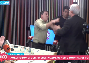 Glenn Greenwald e Augusto Nunes brigam ao vivo no Pânico na Rádio.