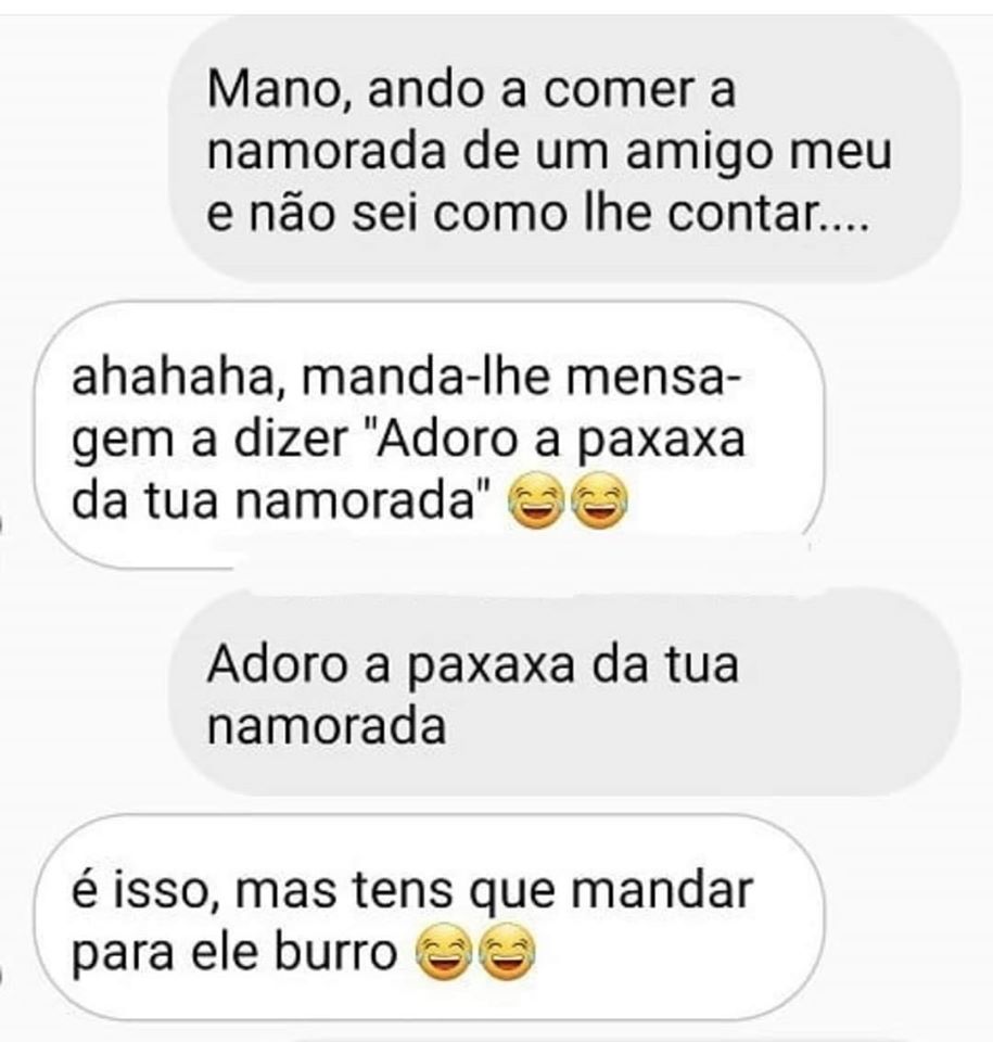 Conversa entre amigos sobre namorada